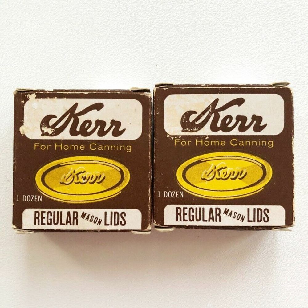 VTG KERR Regular Mouth Mason Home Canning Lids 23 Lids Total Open box FREE SHIP